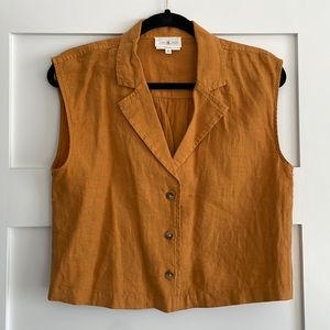 Cropped Collared Tank